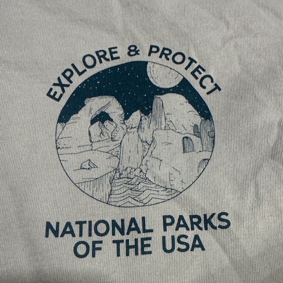 Parks Project XS mint Green Short Sleeve Tee cropped with pen - Picture 2 of 7